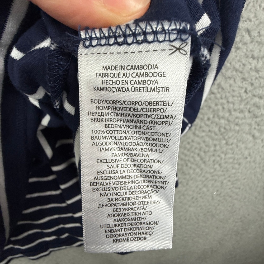 Polo Ralph Lauren Custom Slim Fit Navy White Striped Polo Shirt Mens XXL - Picture 5 of 9